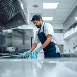 Empty kitchen with appliances