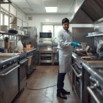 Occupied kitchen with appliances